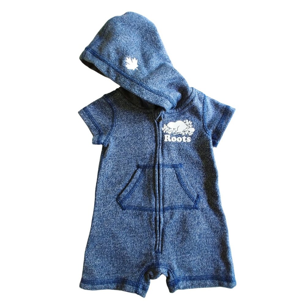 Roots Hooded Zip-Up Romper 0-3 Months
